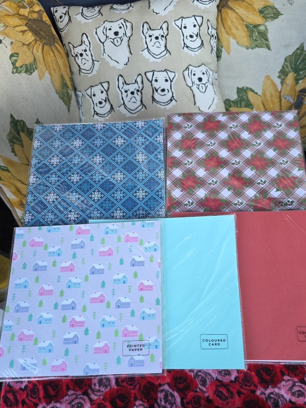 Crafters Companion Coloured Card and Printed Paper Holiday Pads Bundle Lot of 5